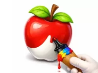 Easy Apple Coloring Book image
